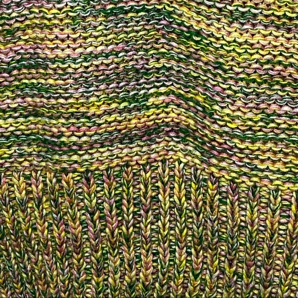 JustFab Women’s Hi Lo Cropped Dolman Sweater M Multicolored Casual Spring Summer - Picture 5 of 13